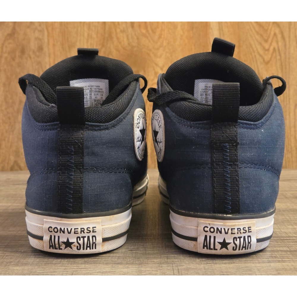 Converse Chuck Taylor All Star High Street Mid Sneakers Mens 7.5 Womens 9.5 Navy - Picture 5 of 11